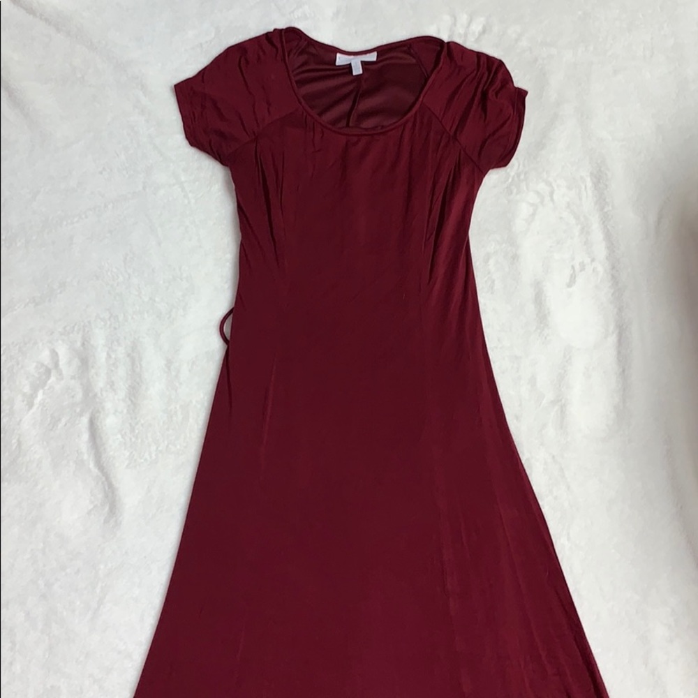 Dark red Jessica Simpson maternity maxi dress